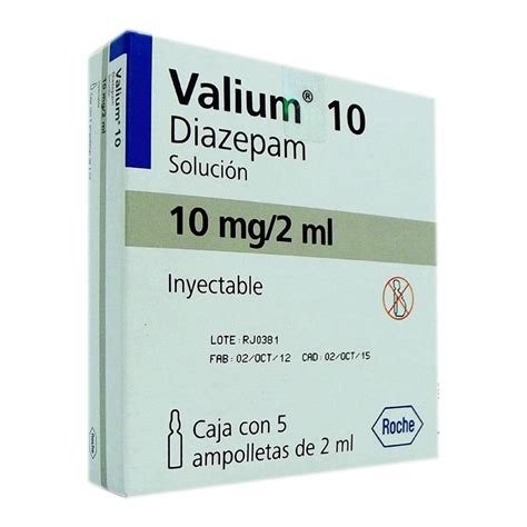 valium 10 ampolletas 5 pzas de 2 ml c u walmart