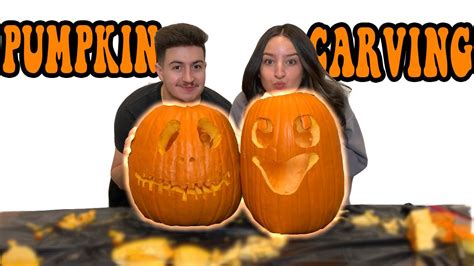 Couples Pumpkin Carving Challenge Halloween 2020 Youtube