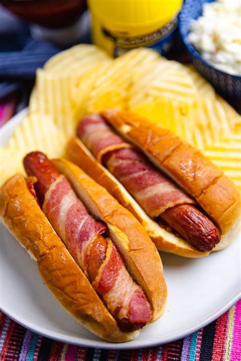 Air Fryer Bacon Wrapped Hot Dogs A Southern Soul