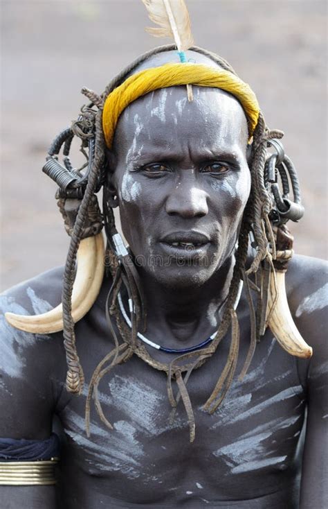 Ethiopian Mursi Warrior Editorial Stock Image Image Of Tribal 25195389
