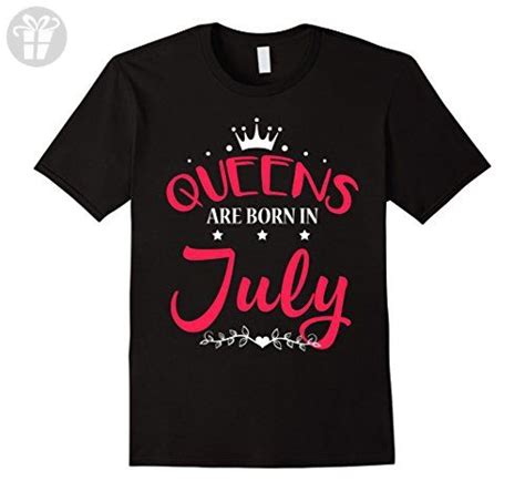 Mens Queens Are Born In July Birthday T Shirt Large Black Birthday