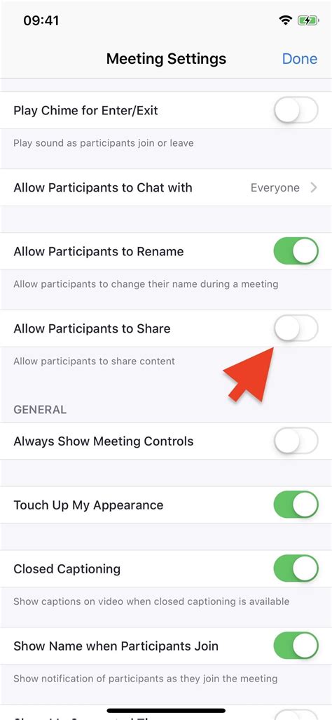 Share a view of your phone's entire screen. Disable Photo, Screen & URL Sharing for Participants on ...