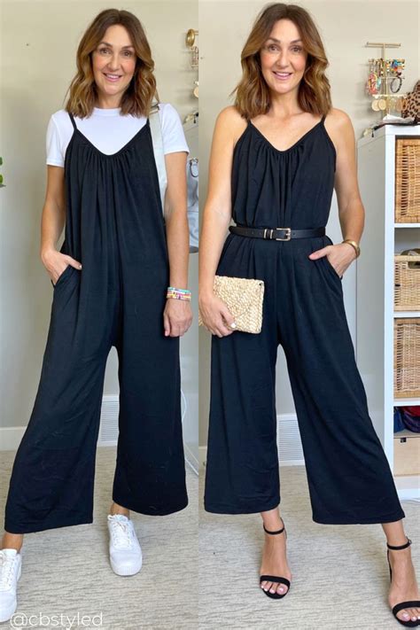 romper outfit casual jumpsuit outfit fall sleeveless jumpsuit outfit jumpsuit styling how to