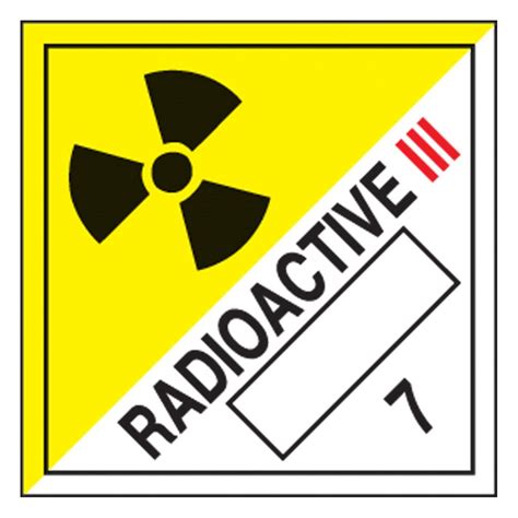 Hazard Label Radioactive 111 100mmx100mm Mrs Scientific