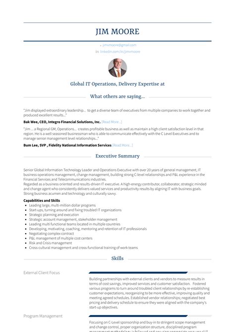 A resume's template dictates the look and feel of the document. God Executive Sumary On Resume - Blog For Your Health