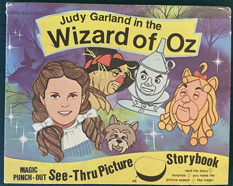 Judy Garland In The Wizard Of Oz See Thru Picture Storybook 1977