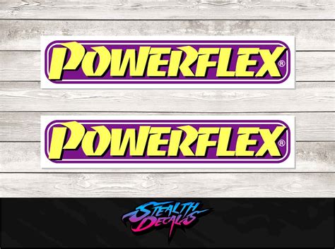 2x Powerflex Stickers Stealth Decals
