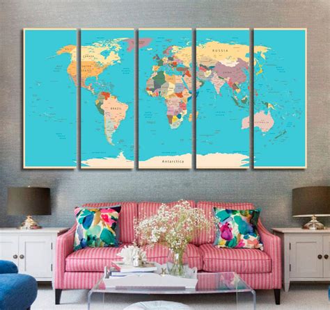 push pin map travel map of the world map detailed push pin etsy framed world map framed