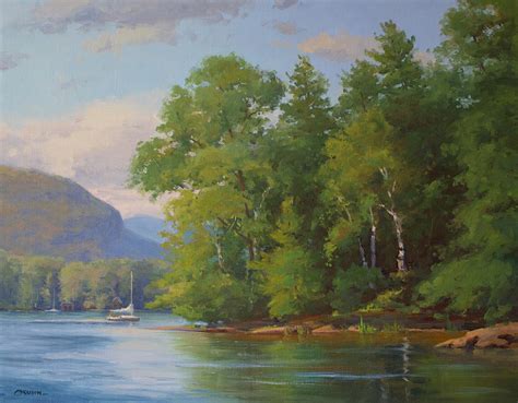 Easy Morning On Lake George Painting By Marianne Kuhn Fine Art America