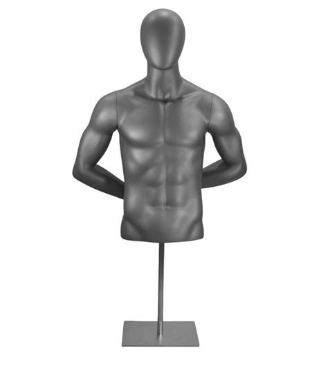 Grey Athletic Sports Male Mannequin Torso With Stand Equipashop