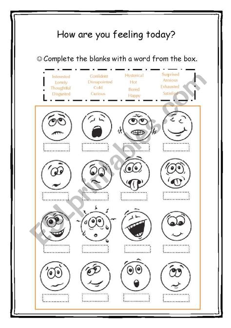 How Are You Feeling Today Esl Worksheet By Chinchulina