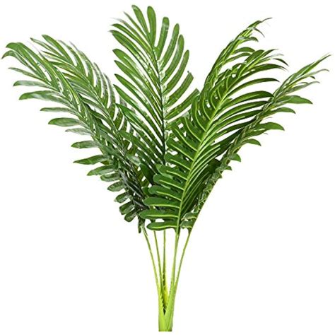 6pcs Artificial Palm Plants Leaves Imitation Leaf Green Greenery Faux