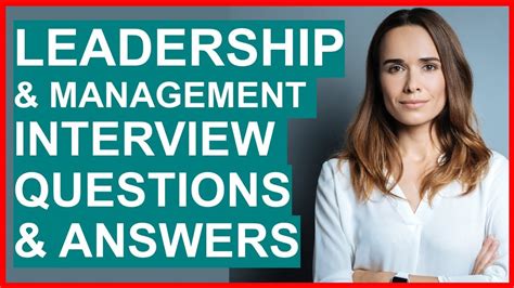 Leadership And Management Interview Questions And Answers Interview