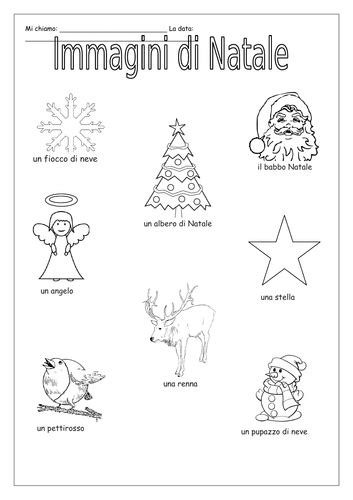 Italian Christmas Buon Natale Worksheets Teaching Resources