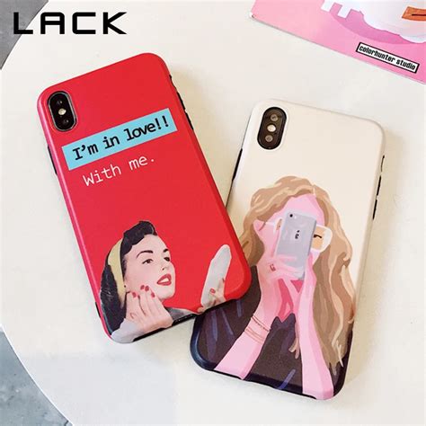 lack fashion cool girl phone case for iphone 7 case for iphone x 6 6s 7 8 plus retro cover