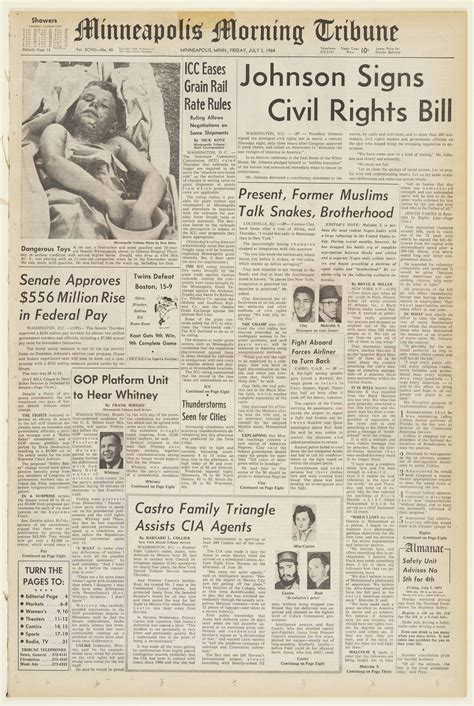 He was thrilled, he said. PRESS THE VISIT BUTTON July 2, 1964: President Lyndon B ...