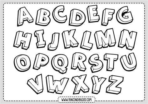 Dibujos Del Las Letras Del Abecedario Alfabeto Para Colorear En Linea