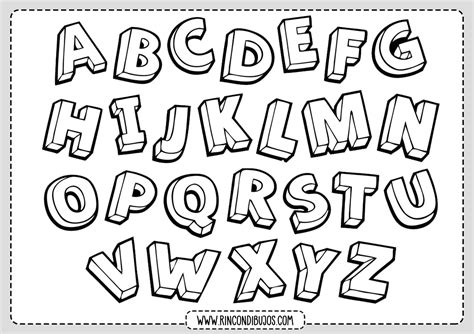 Letras del Abecedario para colorear | Laminas Gratis