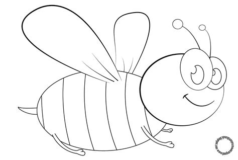 Gambar Mewarnai Kartun Lebah Untuk Anak Gambar Mewarnai Untuk Anak