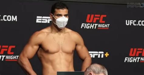 Ufc Star Paulo Costa Weighs In 185lb Over Original Limit For Marvin