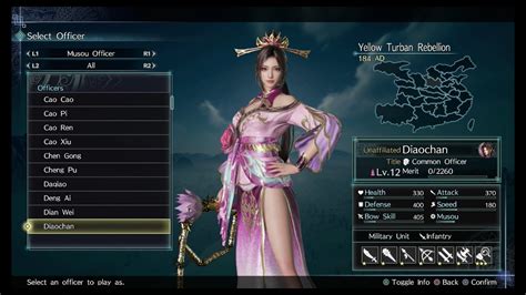 Dynasty Warriors Empires All Musou Characters Add On Dlc