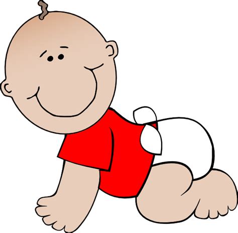 Crawling Baby Red Clip Art At Vector Clip Art Online