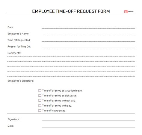 Check spelling or type a new query. Employee Time off request form (Word, Excel & PDF Templates)