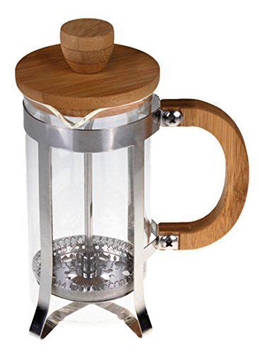 Gourmet 2 Cup Stainless Steel Glass And Bamboo French Press Coffee