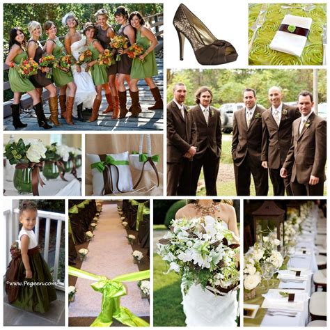 Brown And Green Wedding Color Inspiration So Beautiful Together