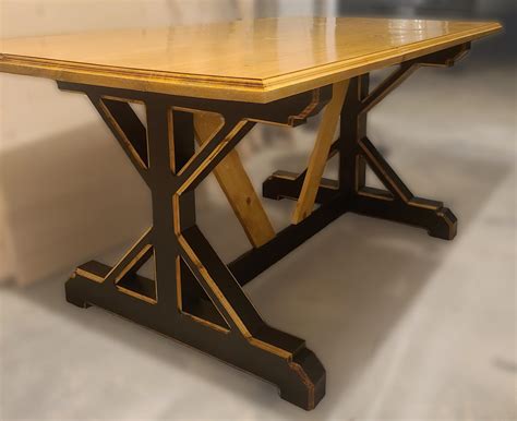 You can find the free plans for ana white farmhouse table with step by step guide here. X-brace Farmhouse Dining Table | Ana White