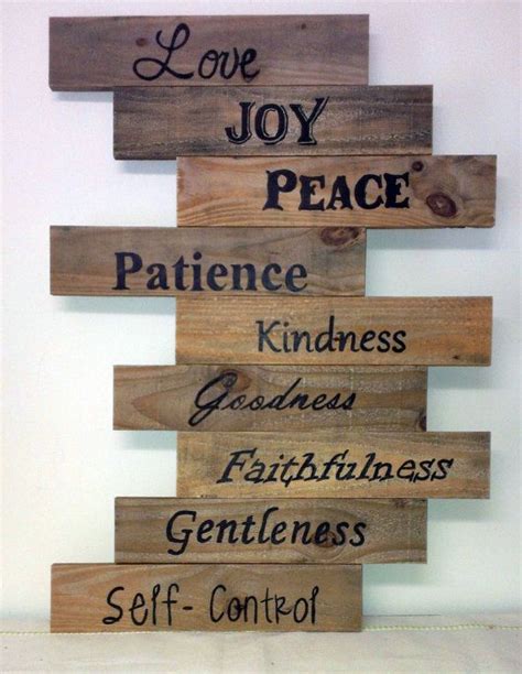 Fruits Of The Spirit Wood Pallet Sign Love Joy Peace Patience Kindness