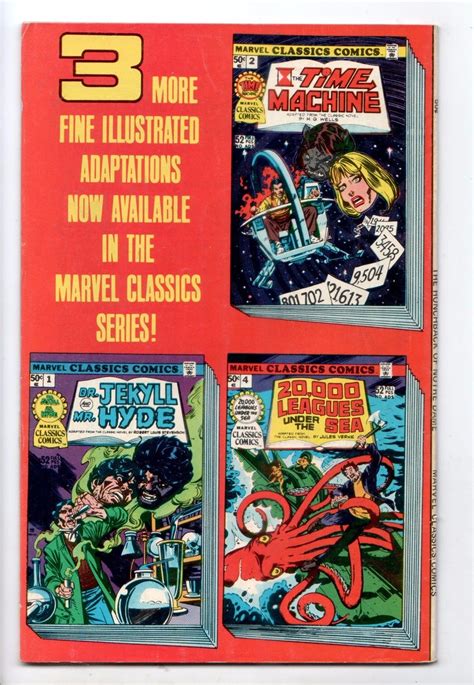 Marvel Classics Comics 3 The Hunchback Of Notre Dame Marvel 1976 Fn Vf Comic Books