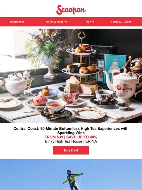 Scoopon Central Coast 90 Minute Bottomless High Tea W Sparkling Wine Milled