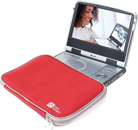 Duragadget Red Water Resistant Portable Dvd Player Case Uk