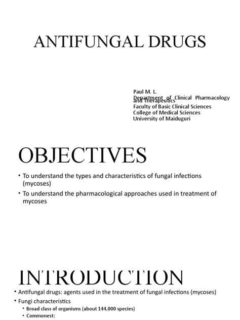 Antifungal Drugs 1 18 Pdf Candidiasis Medical Specialties
