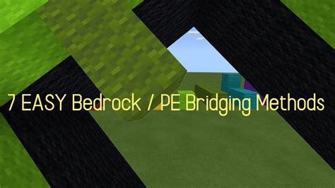 7 Easy Bridging Methods In Minecraft Bedrock And Pe Youtube