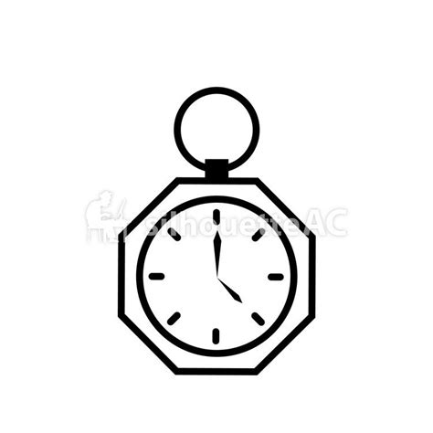 Pocket Watch Silhouette At Getdrawings Free Download