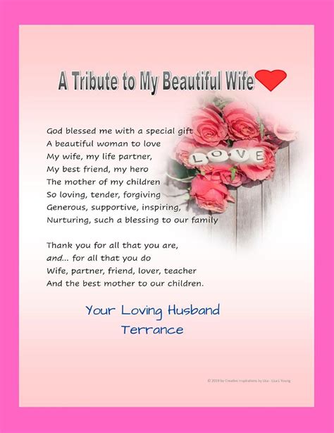 Love My Wife Editable Printable Tribute For Birthday Etsy Happy Birthday My Wife Happy