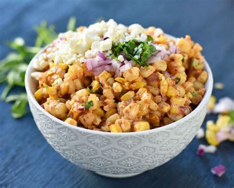 Elote is dish comprised of cooked sweet corn slathered in a spicy mixture of mayonnaise, crema, and chili. Mexican Street Corn Salad. Mexican Street Corn in a bowl made with roasted corn, mexican spices ...