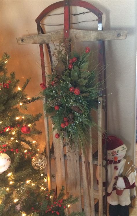 Shop.alwaysreview.com has been visited by 1m+ users in the past month Old sled decorated for Christmas | Christmas decor diy ...