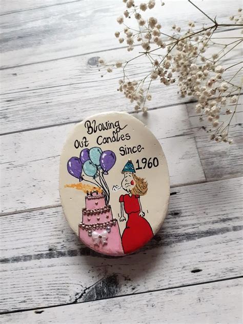 Thoughtful and fabulous 60th birthday gift ideas for women from hahappy gift ideas. 1960 birthday pebble 60th birthday gift for her 60th gifts ...