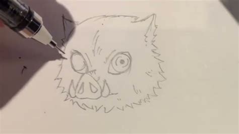 How To Draw Inosuke Hashibira Easy Demon Slayer Tiktok Youtube