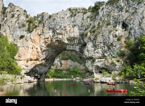 Pont Darc Natural Rock Arch Over The Ardèche River Ardèche Gorges