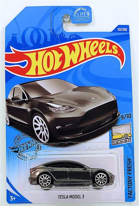 Hot Wheels 2020 Tesla Model 3 Factory Fresh 910 112365 Gray