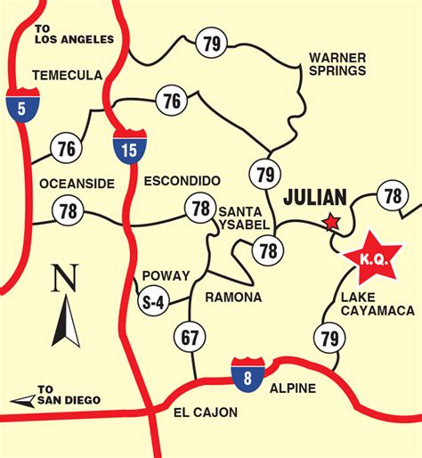 Map Of Julian California Park Houston Map