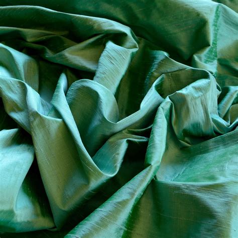 S 168 Pigment Green Dupioni Silk Silks Unlimited