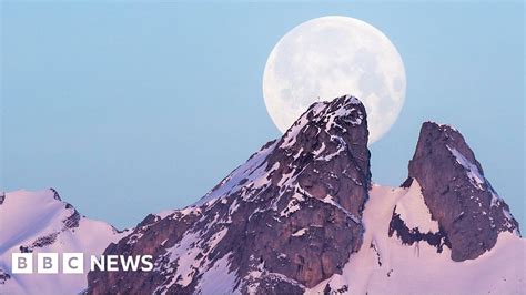 Super Snow Moon Lights Up The Skies Bbc News