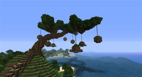 One thing i find particularly nice about this creation is the lanterns hanging from the deck. Tree Village Minecraft Map | Minecraft projects, Minecraft ...