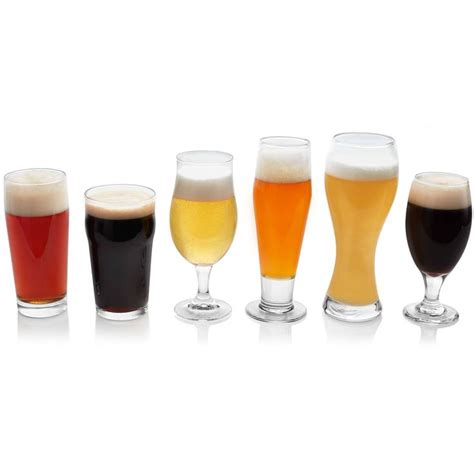 Libbey Craft Brews Assorted Beer Glasses Set Of 6 Beer Glass Set