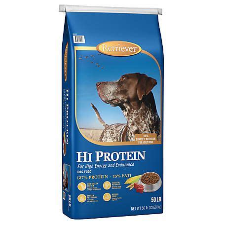50 lb bag of dog food. Retriever Hi Protein Dog Food, 50 lb. Bag at Tractor ...